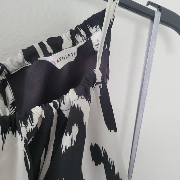Athleta Ikat Bloom Maxi Dress Midi Halter Black & White Summer Pockets Size S - Picture 4 of 14